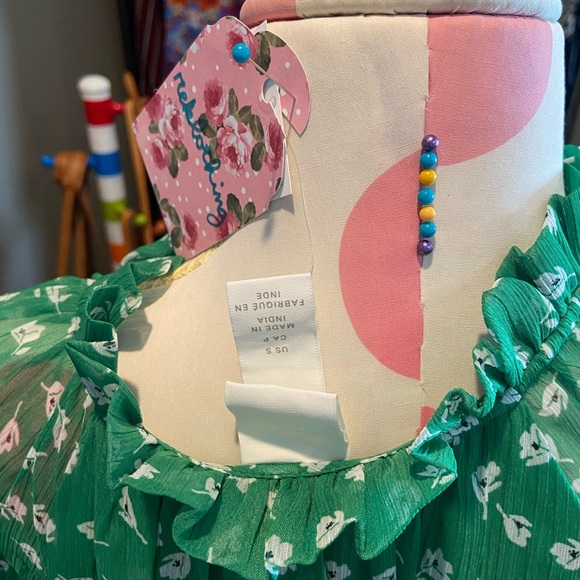 ❌SOLD❌Romantic Floral Chiffon Dress Balloon Sleeve - Picture 12 of 16